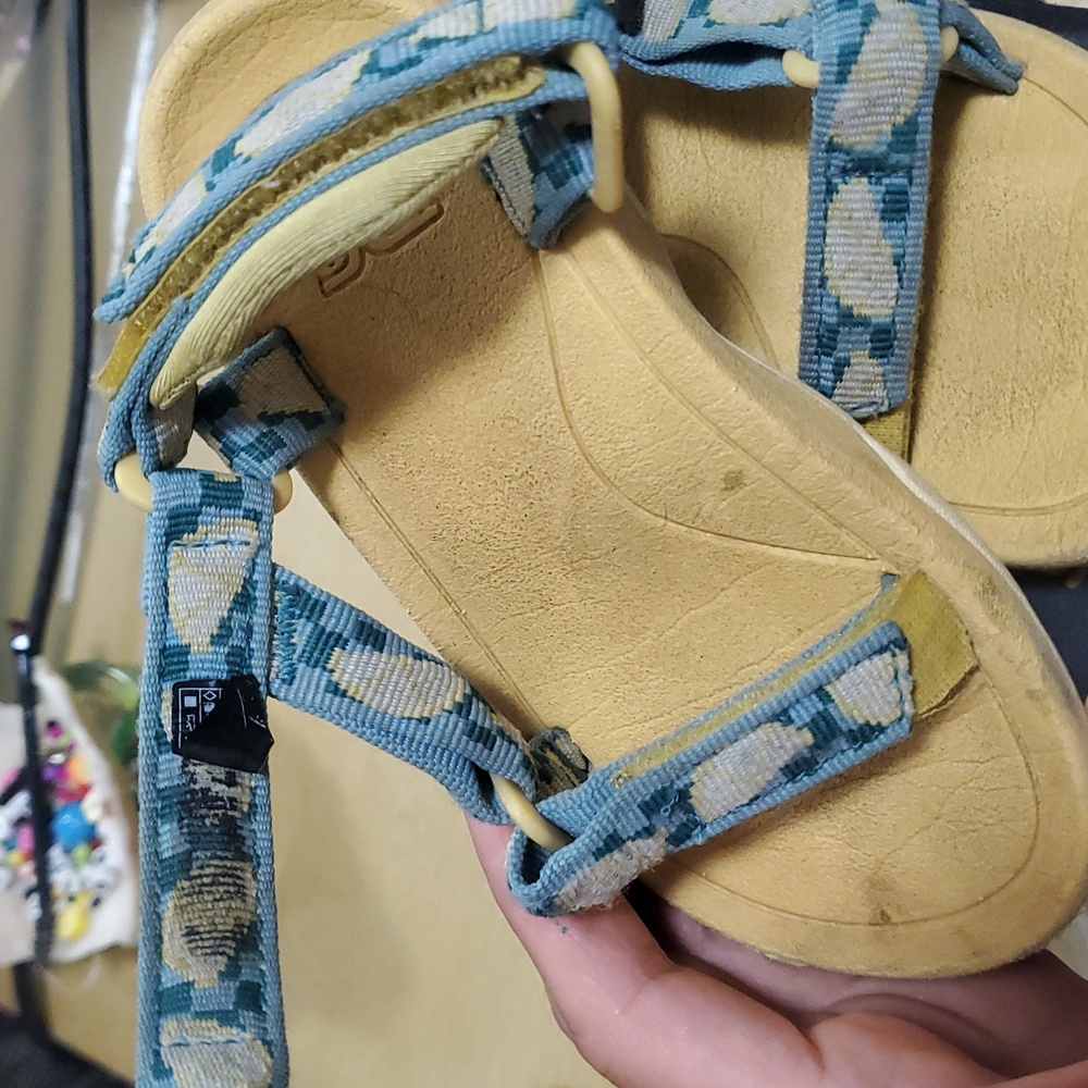 TEVA, T HURRACAINE Blue and Yellow Sandals - Picture 9 of 13